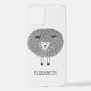 Doodle Sheep Personalised iPhone 12 Case