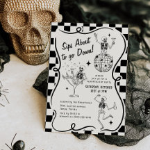 Doodle Skeletons 'Sips About to go Down' Halloween
