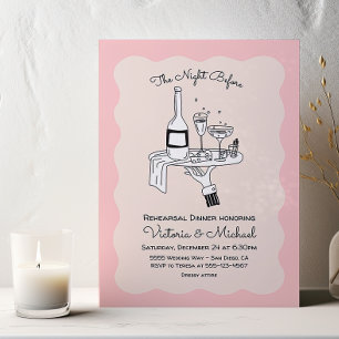 Doodle Sketch Funky Rehearsal Dinner Invitation