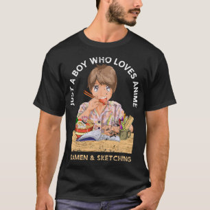 Doodle Sketching Ramen Noodles Kawaii Boys Gift Ot T-Shirt