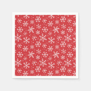 Doodle snowflake pattern – winter christmas napkin
