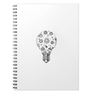 Doodle Solar System in Bulb Notebook