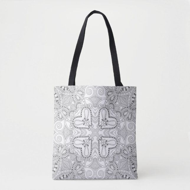 Doodle Square 2 Tote Bag (Front)