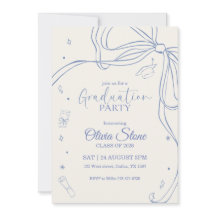 Doodle Style Senior Graduation Party Hand Drawn