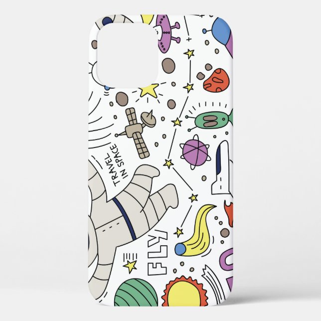 Doodle style, space theme illustration. Case-Mate iPhone case (Back)