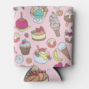 Doodle Sweets Ice Cream: Hand Drawn Illustration Can Cooler