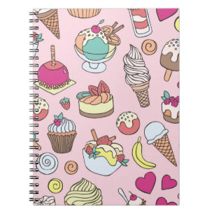 Doodle Sweets Ice Cream: Hand Drawn Illustration Notebook