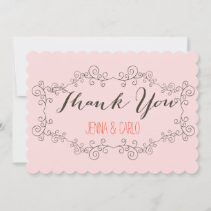 doodle swirl thank you card