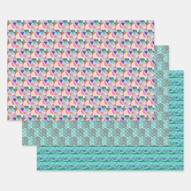 Doodle time wrapping paper sheet (Set)