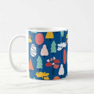 Doodle trees seamless vintage kids pattern. Repeat Coffee Mug