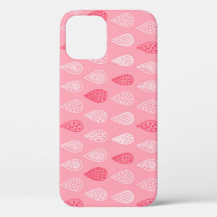 Doodle water drops: vintage pattern iPhone 12 case