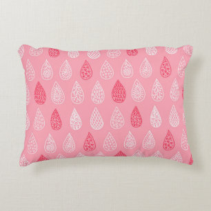 Doodle water drops: vintage pattern decorative cushion