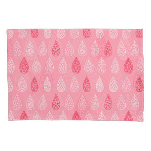 Doodle water drops: vintage pattern pillowcase