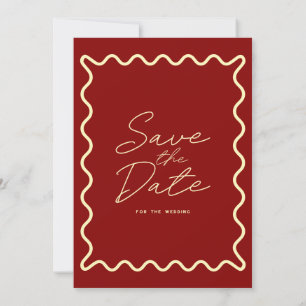 doodle Whimsical Retro Save the date invitation