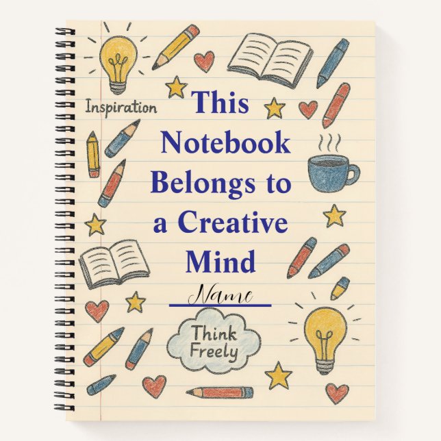 Doodle Your Dreams – Sketch Style Notebook (Front)