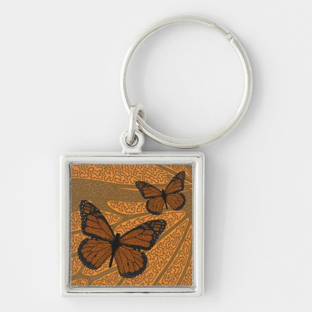 Doodled Monarch Keychain (Front)
