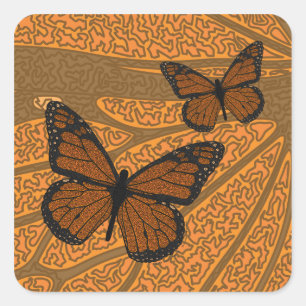 Doodled Monarch Sticker