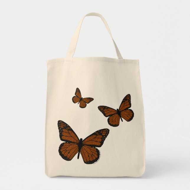 Doodled Monarch Tote Bag (Front)