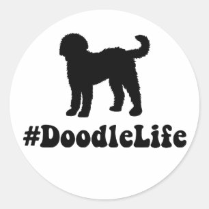 #DoodleLife Hashtag Doodle Life Round Sticker