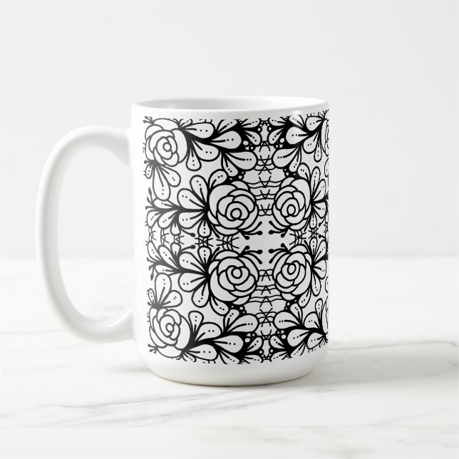 Doodleroses Coffee Mug (Left)