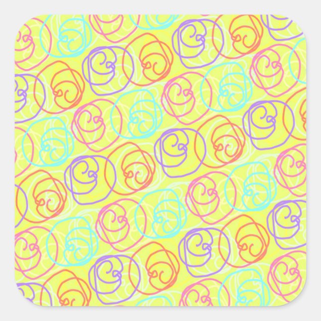 Doodles 2011 square sticker (Front)