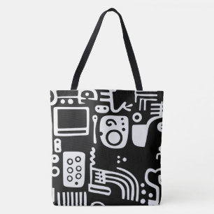 Doodles Abstract Modern Shapes Tote Bag