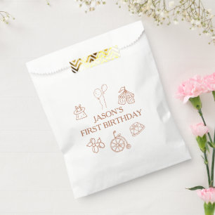 Doodles Circus First Birthday Party Favour Bags