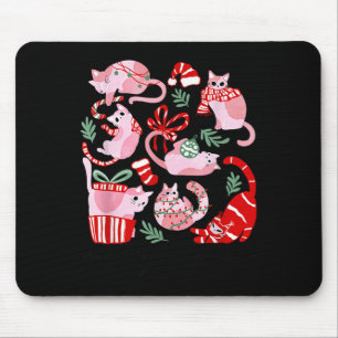 Doodles Merry Catmas Christmas Funny Cat Lover Xma Mouse Mat