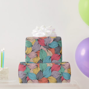 Doodles Of Colourful Yarn Wrapping Paper