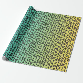 Doodles on Teal & Yellow  Wrapping Paper