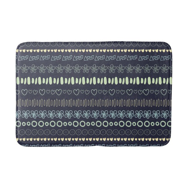 Doodles Pattern bath mats (Front)