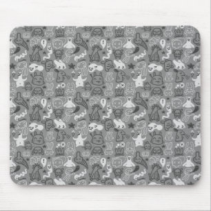 doodles pattern illustration mouse mat
