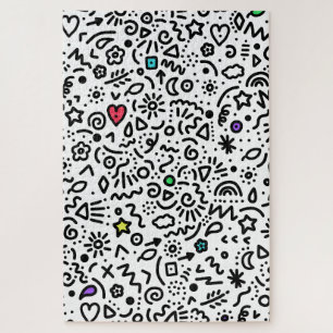 Doodles! Pops of Colour! Challenging Puzzle