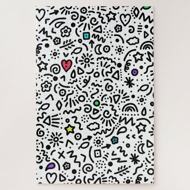 Doodles! Pops of Colour! Challenging Puzzle (Vertical)
