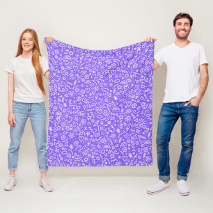 Doodles! Purple on Purple Blanket