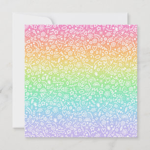 Doodles! Rainbow Flat Card