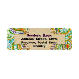 Doodles Return Address Label