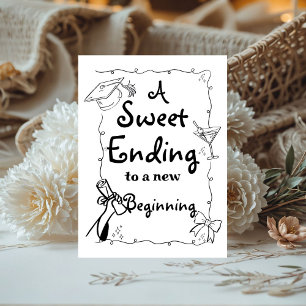Doodles style Hand Drawn Graduation favors sign