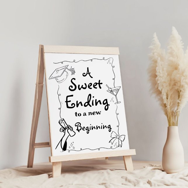 Doodles style Hand Drawn Graduation favours sign (Creator Uploaded)