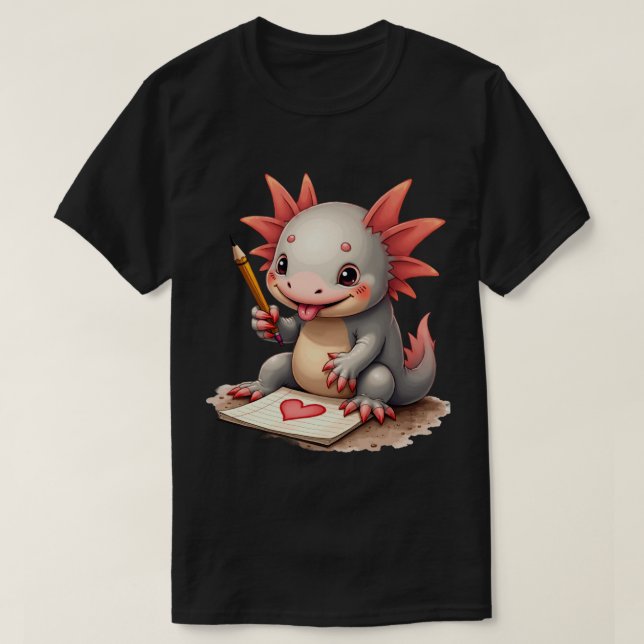 Doodling Axolotl T-Shirt (Design Front)