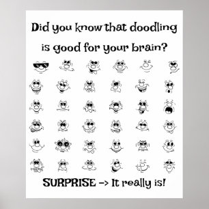 Doodling is Good For Your Brain Poster
