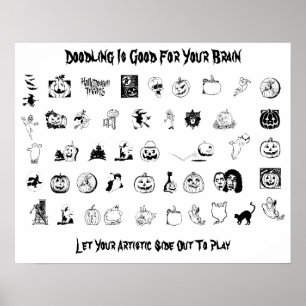 Doodling Is Good For Your Brain Poster
