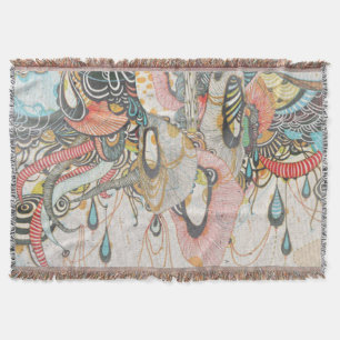 Doodling on the Language of Light Throw Blanket