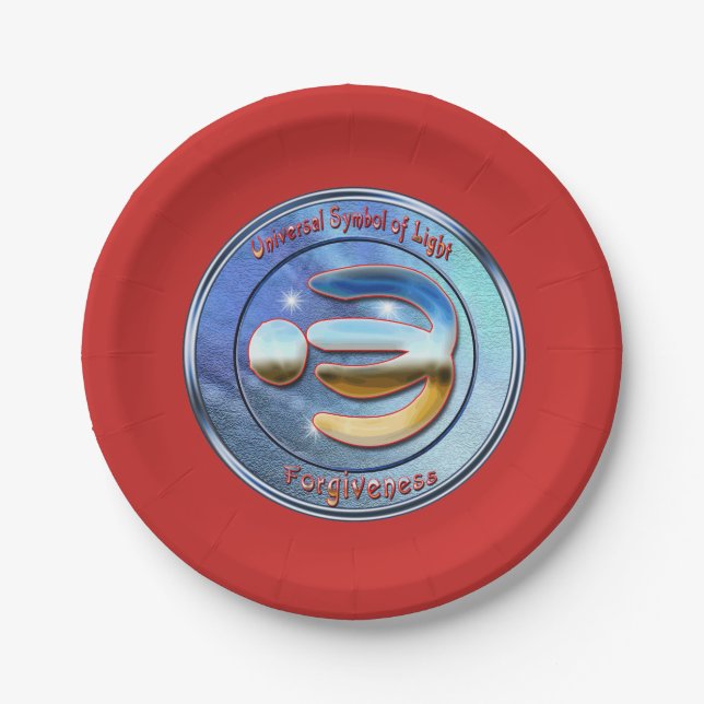 Doodling on the symbol of Forgiveness Paper Plate (Front)