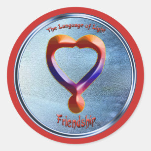 Doodling on the symbol of Friendship Classic Round Sticker