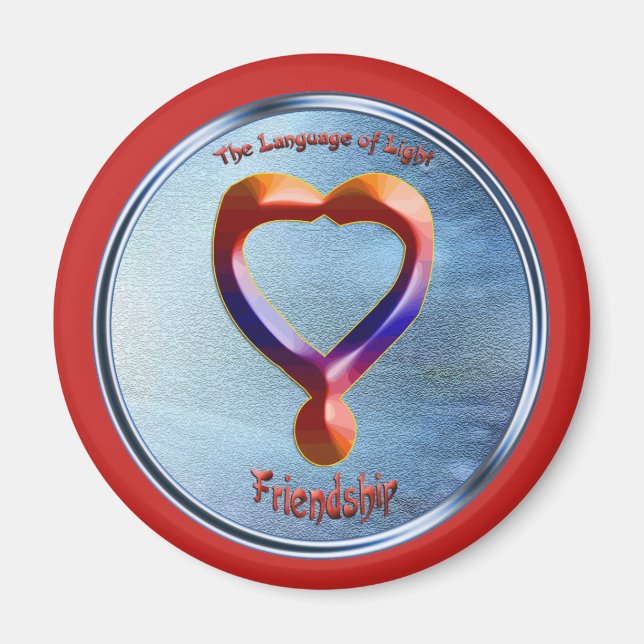 Doodling on the symbol of Friendship Magnet (Front)