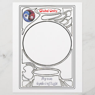 Doodling on the symbol of Global Unity Custom Letterhead