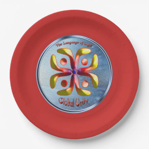 Doodling on the symbol of Global Unity Paper Plate