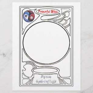 Doodling on the symbol of Peaceful Bliss Custom Letterhead