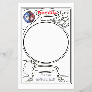 Doodling on the symbol of Peaceful Bliss Flyer